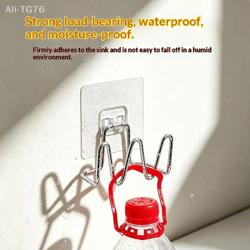 [P] Stainless Steel Sink Drain Organizer Shelf Sponge Hanging Storage Rack Home Storage Basket Kitchen Household Supplies