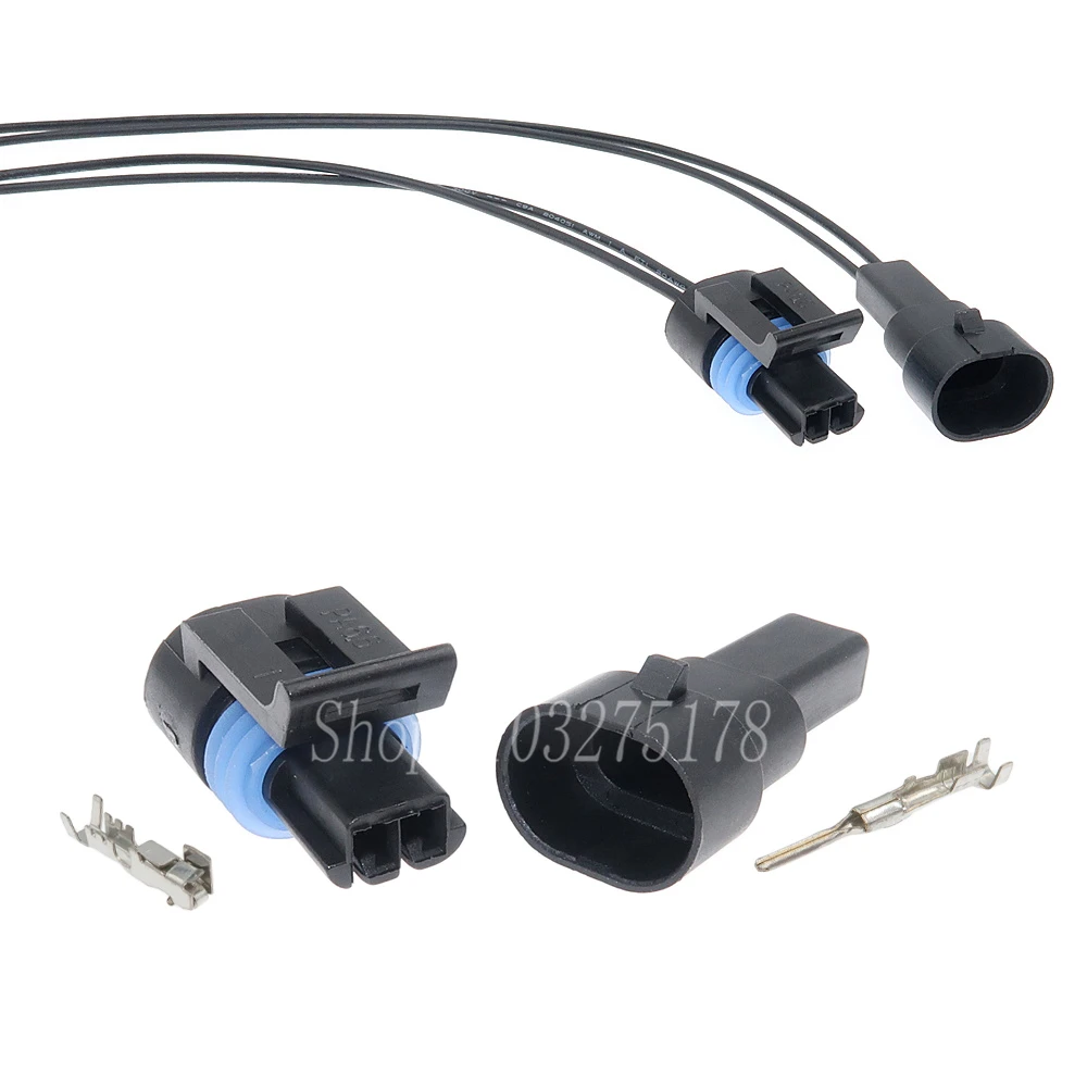 1 Set 2 Pin 12162193 12162195 Car Water Temperature Sensor Wire Cable Connector for Buick Excelle Regal Sail GL8 Lacrosse