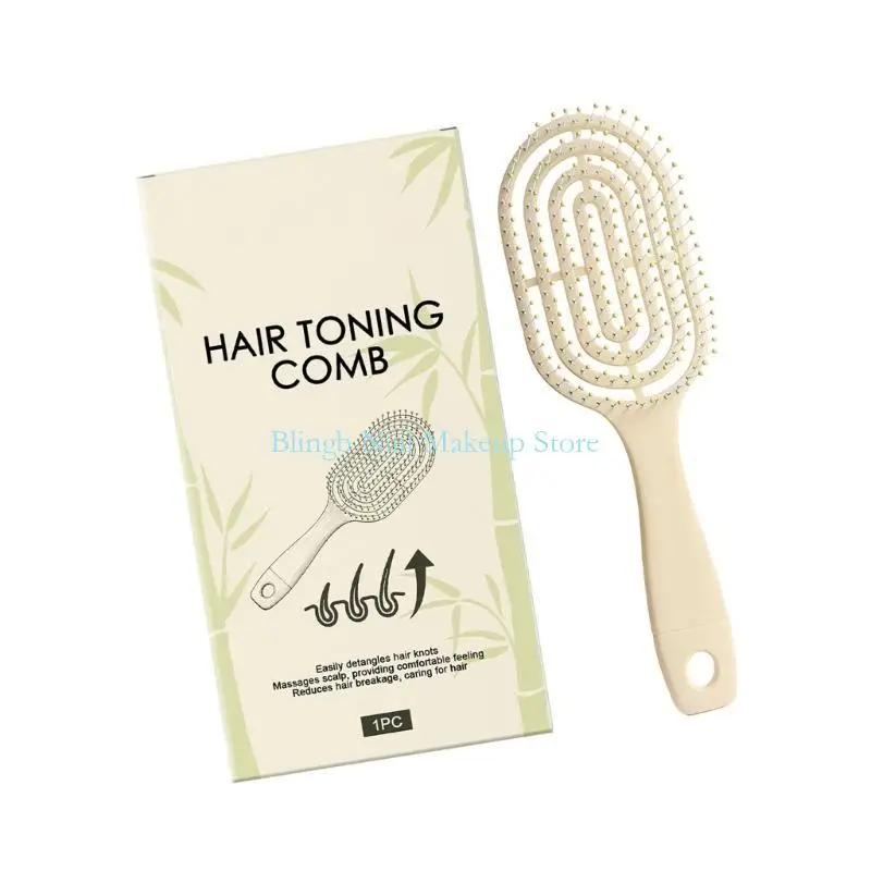 

28TA Ergonomic Handle Plastic Comb AntiStatic Hairbrush for Smooth Hair Care