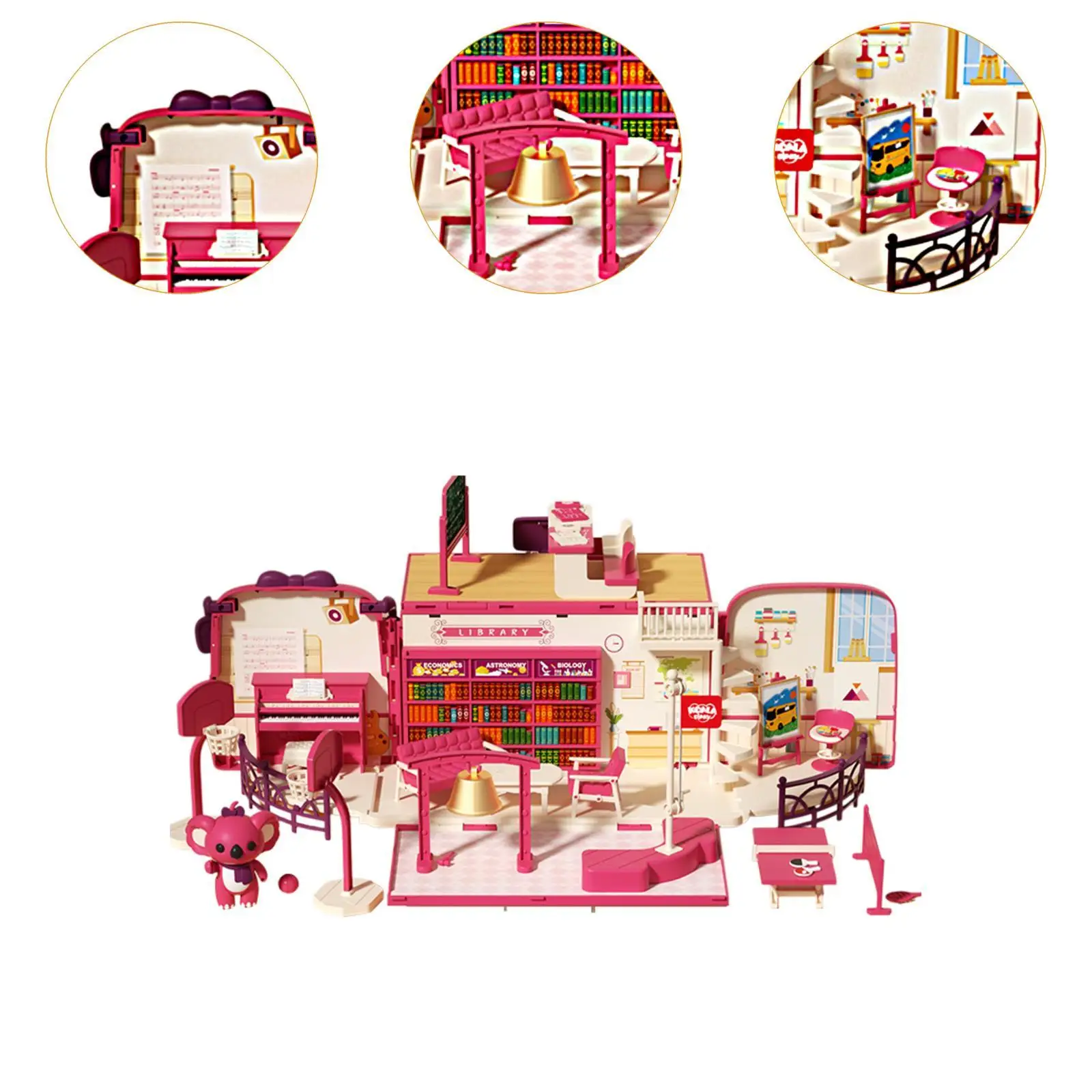 Doll Houses Portable Backpack for Girls Dollhouse Backpack for Girl Toddlers