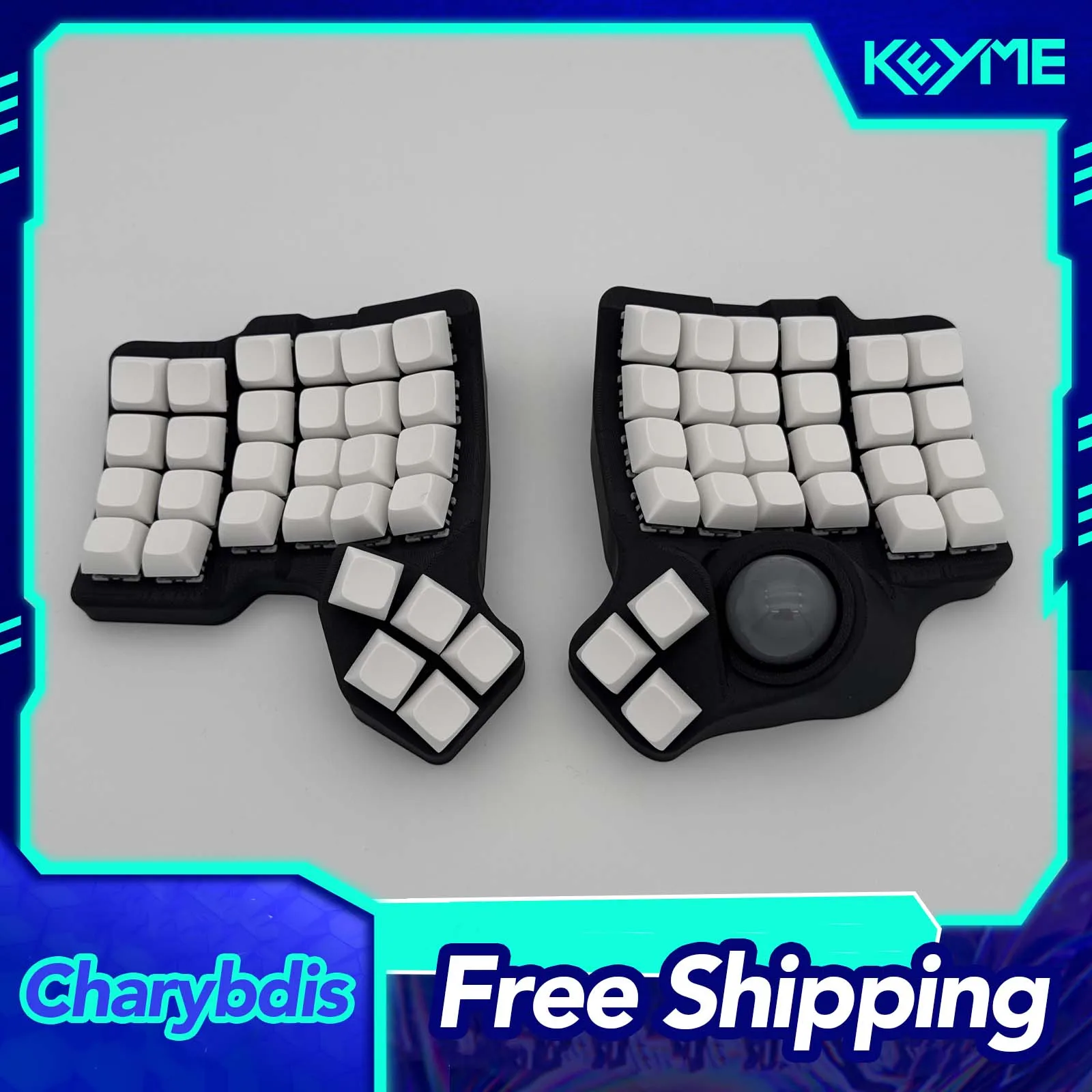 Charybdis 4×6 Wired Wireless Curved Split Keyboard Kit Customize With 34mm Trackball Support VIA ZMK Split Keyboard Kit Pc Gamer