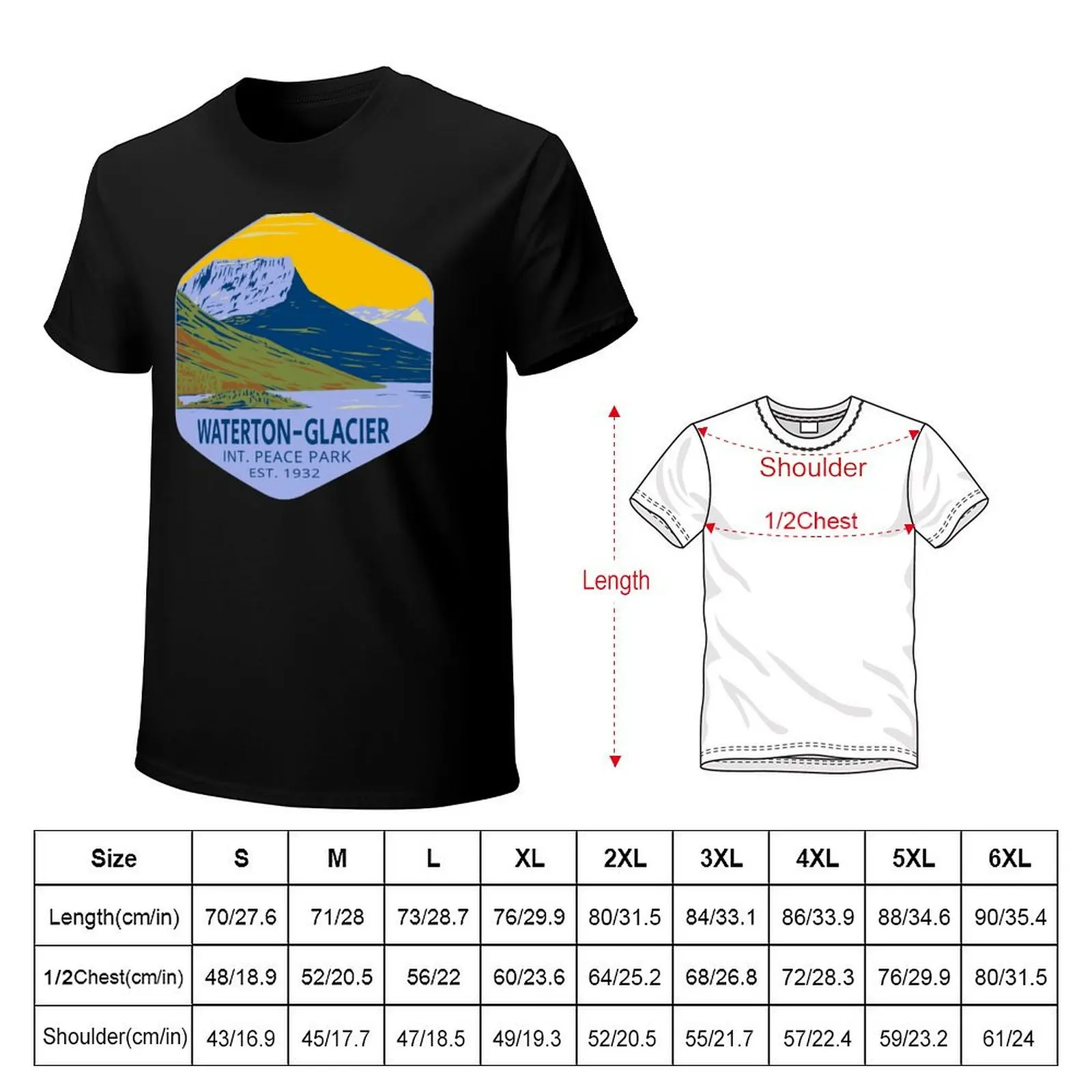 Waterton-Glacier International Peace Park T-Shirt Performance Workout Short Sleeve Tee