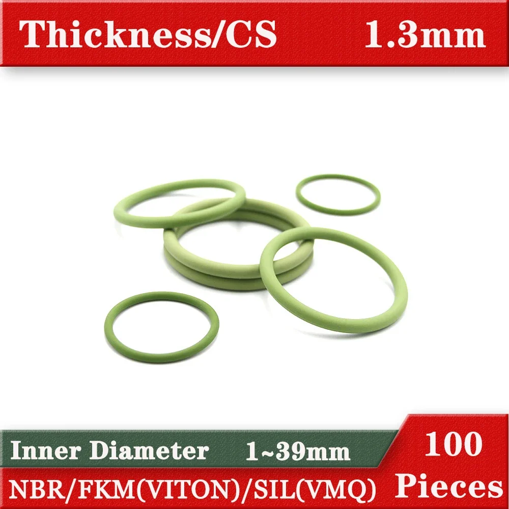 1.3mm Cross section  o rings  silicone ring NBR70 VITON Rubber orings gaskets Inner diameter 1-39mm  oring kit sheet gaskets