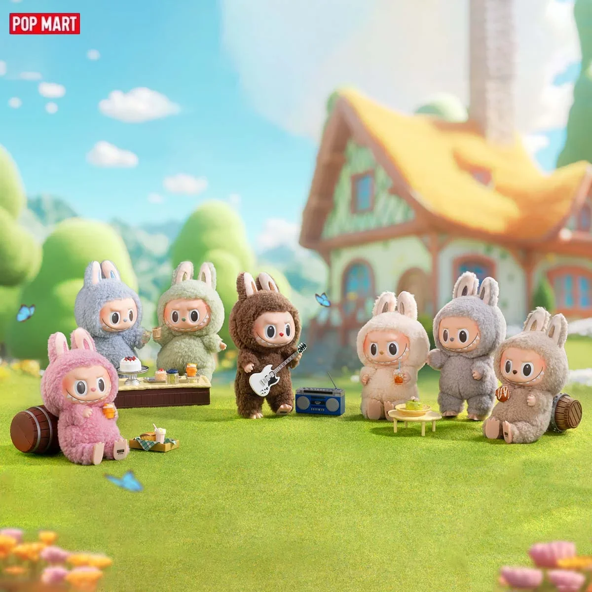 POP MART Official LABUB 1.0: صندوق Sweet Macaron Blind، لجميع الأعمار، تصميم باستيل، أصلي 100%، شحن سريع!