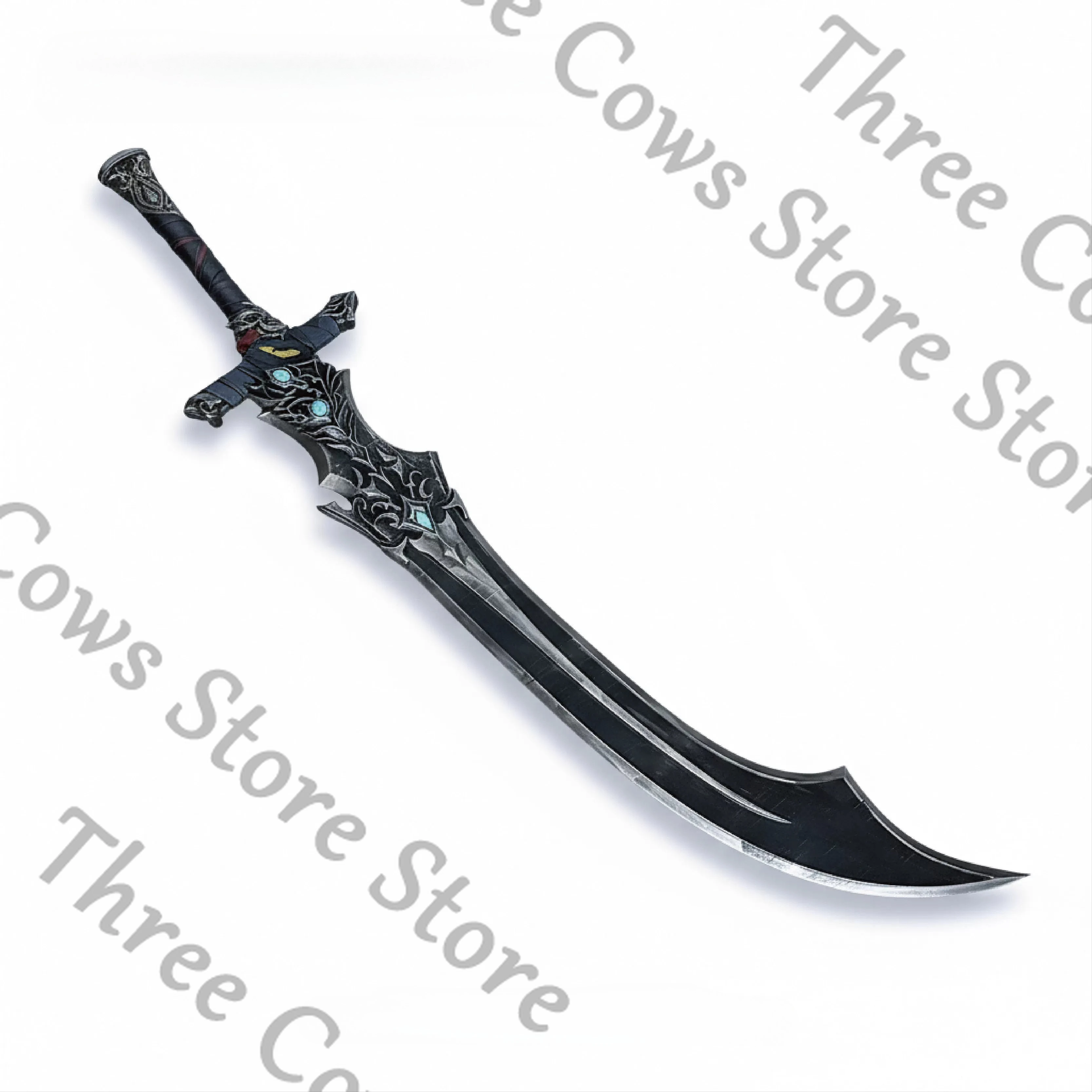 

Anime Love and Deepspace Caleb Cosplay Cartoon Longsword Hand Props Sword Model Weaponry Long-sword Yataghan Accessories Gift