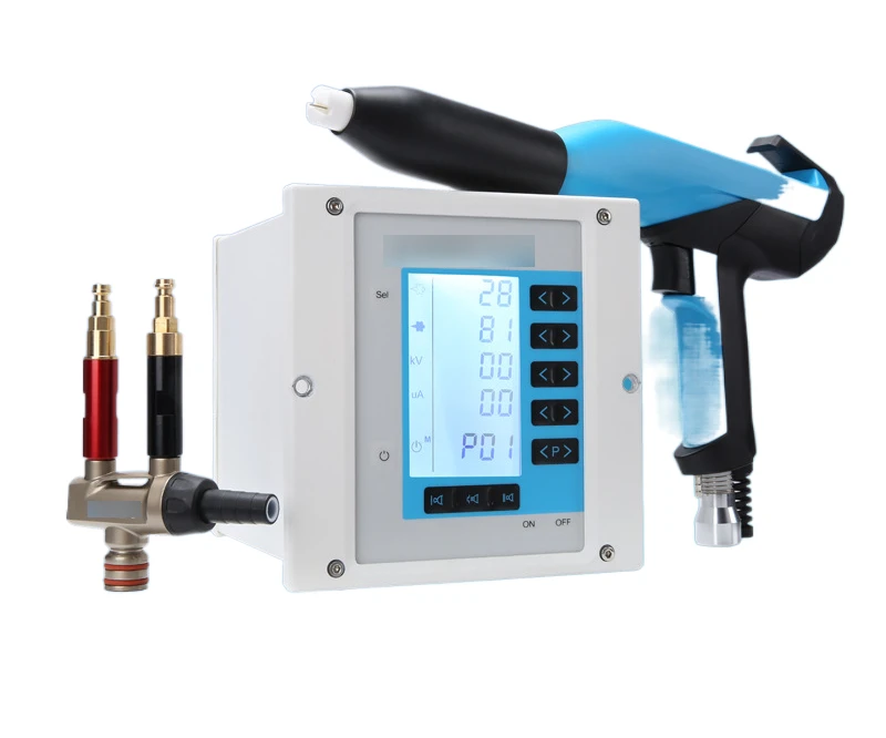 Professional Fluidized Bed Equipment Powder Coating Electrostatic Machine Alloy Wheel Box Feed Type Spraying Gun Vibrating Base