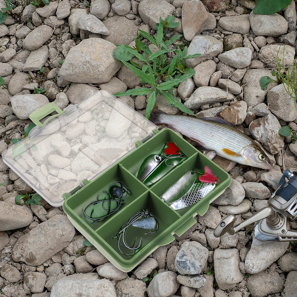

2pcs Fishing Portable Storage Container Durable Shockproof Organizer for Hooks Baits Tools Accessories Lid Great Gift