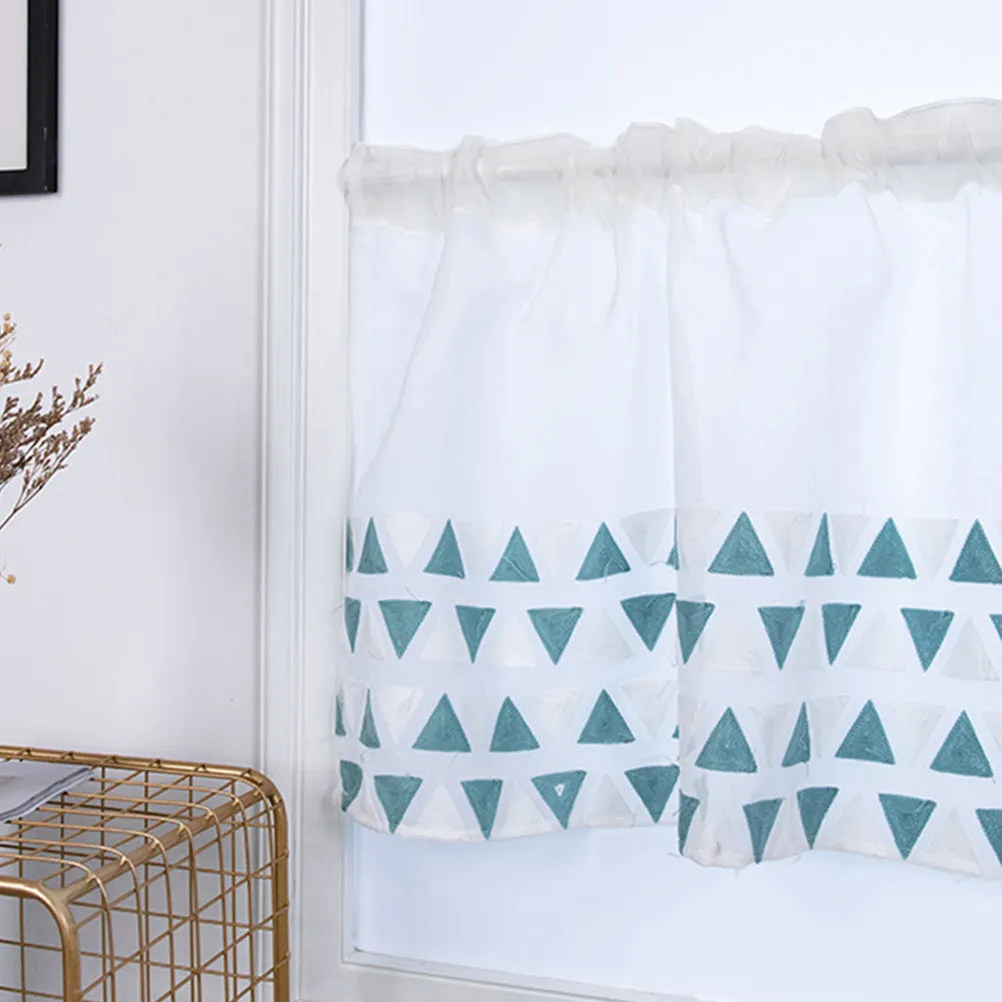 Premium Light Softening Half Curtain Window Short Curtain Romantic Home Decor Blackout Style 100x50cm view 4