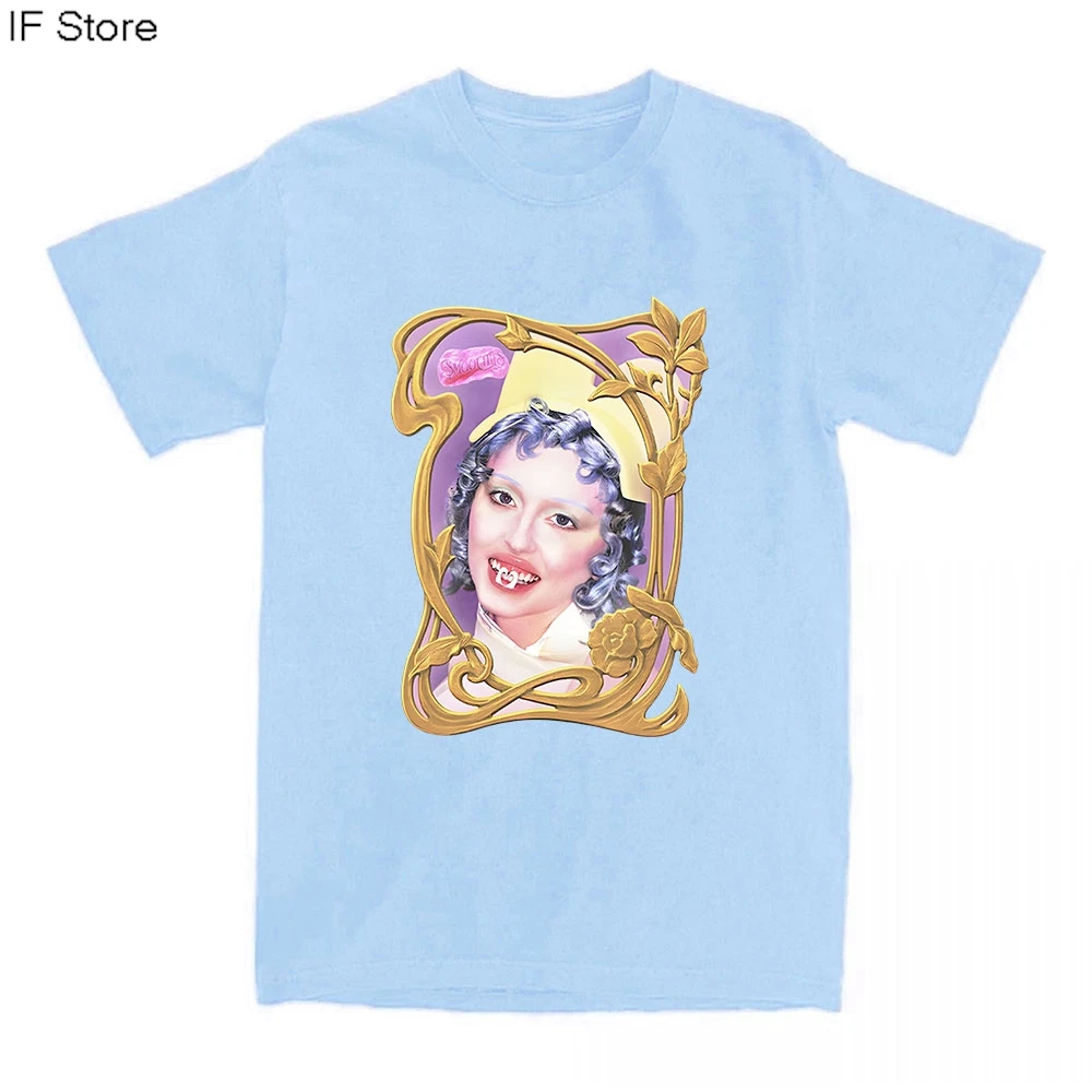 

BUCKTOOTH SMOOCHIES TEE Ashnikko Singer Fashion Graphic T-shirt Short Sleeve Casual Female Tshirts Loose Soft Women Men T Shirts