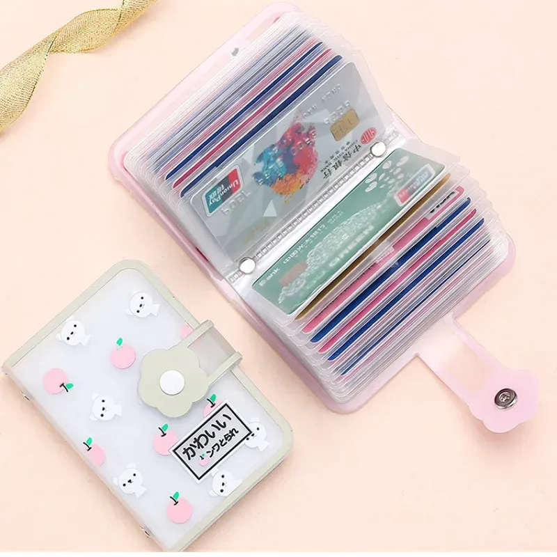  Mini Photo Album 20 Pockets Jelly Glue Home Picture Case Storage Lovely Fruit Animal Name Card Book Portable Photocard ID Holder 