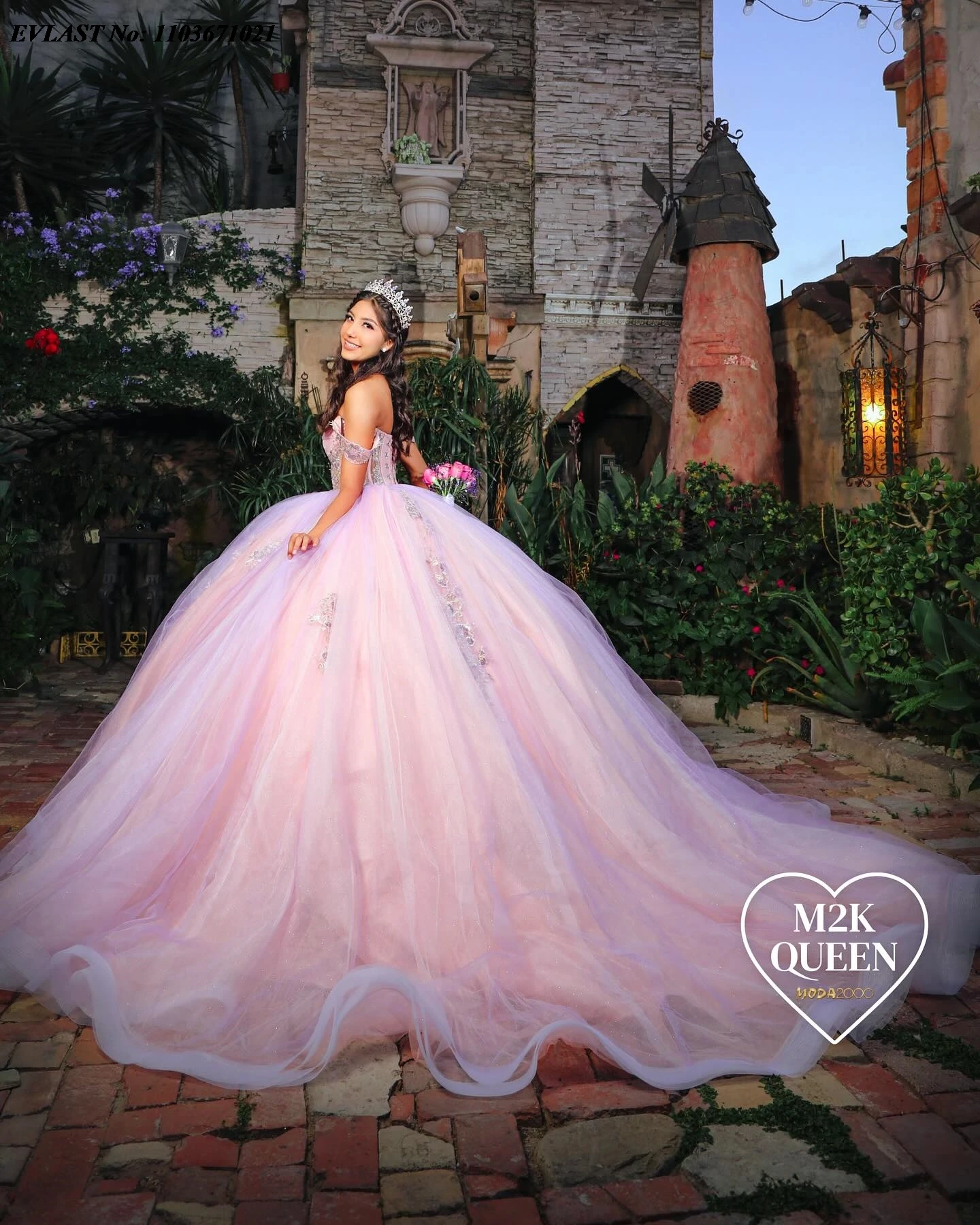 EVLAST-Robe de Quinceanera µbrillante, appliques florales 3D, perles corset mexicain, robe de RhSweet 16, SQ411, 2024