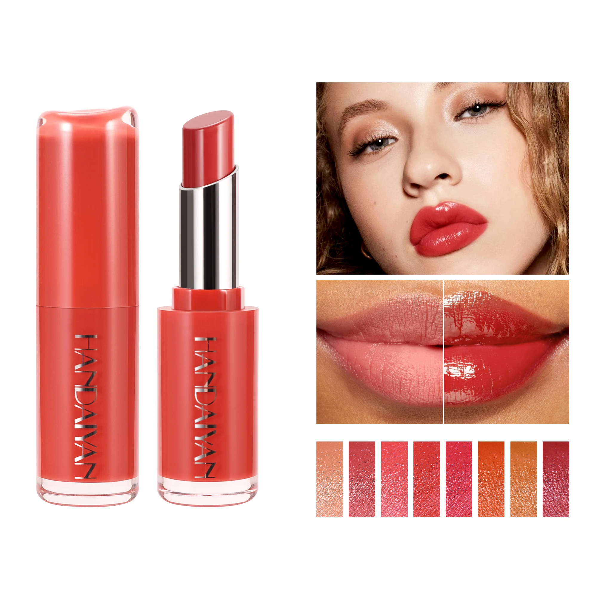 HANDAIYAN 8-color matte velvet lipstick to enhance the color lasting color not easy to fall out natural moisturizing lipstick