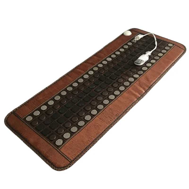 60*150cm Natural Jade Tourmaline Infrared Heating Pad Sofa Bed Cushion Health Spa Salon Sleeping Aids Mat Shoulder Back Pain