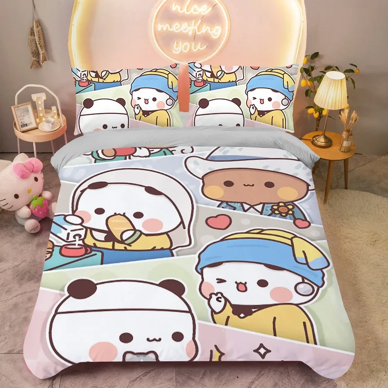 Yier Bubu Dudu Duvet Cover Pillowcase Bedding Set Adult Boy Girl Bedroom Decoration Children Gift Single Double Size