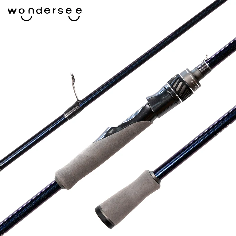 wondersee Fishing Baitcasting Rod 1.8m 2.1m Straight Handle 2-Sticks Freshwater Wholesale Stock Clearance 