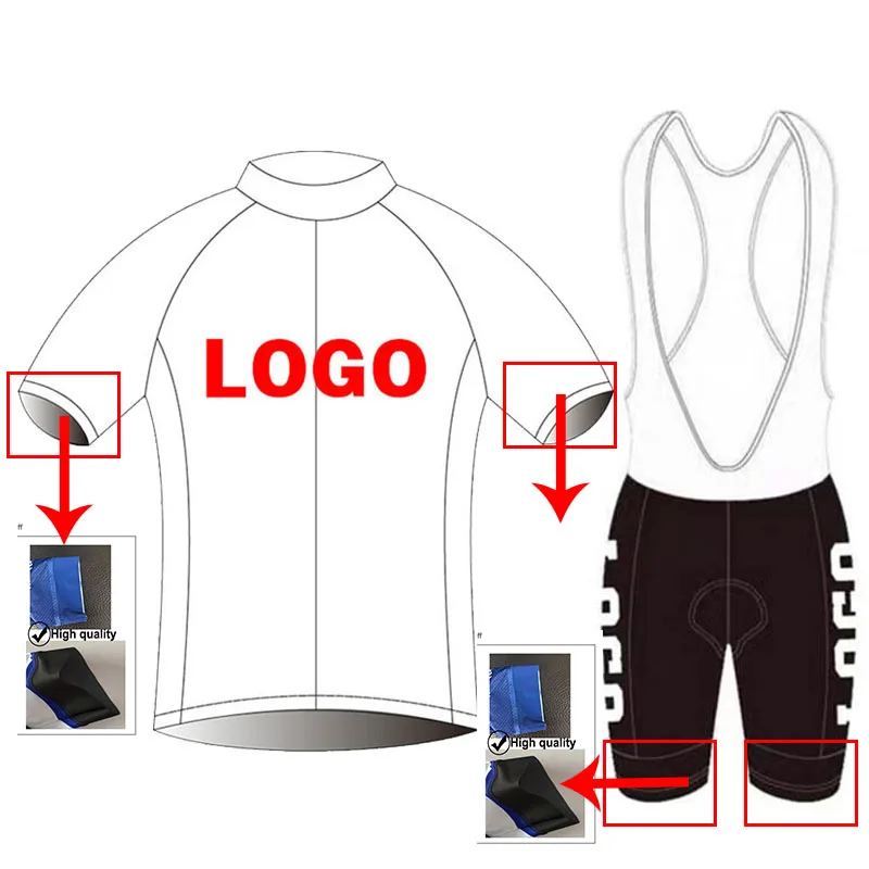 Customized bicycle clothing for men/women/children, one piece for free design