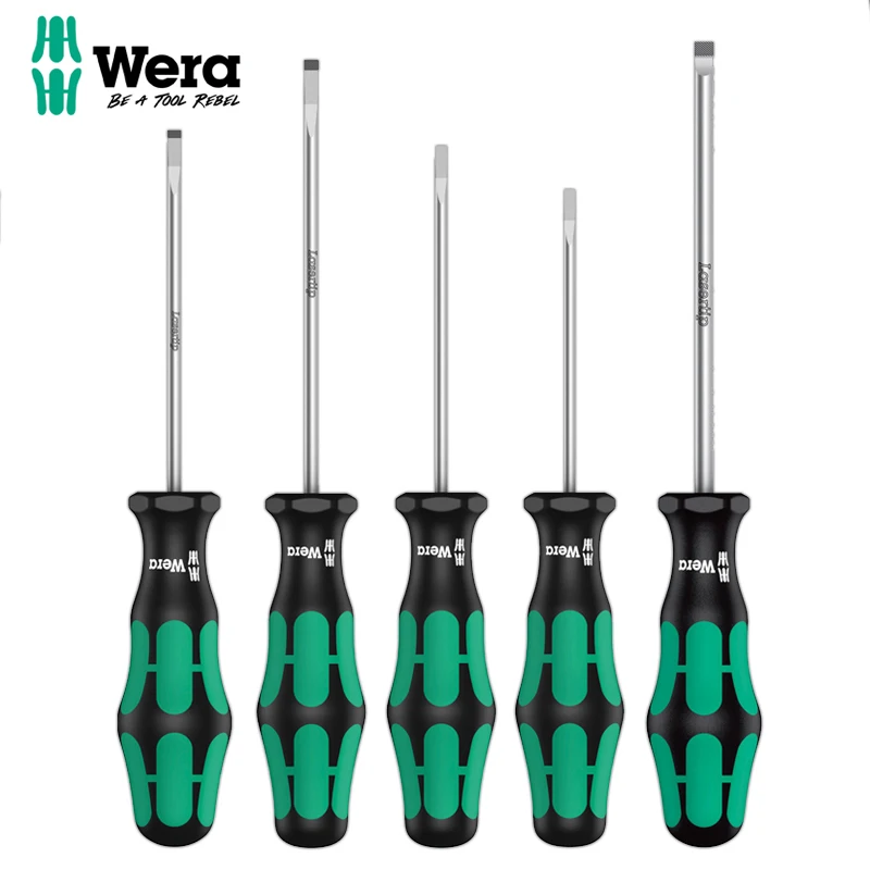 wera 335 series slotted screwdriver ultra hard industrial grade driver chaves de fenda estendidas anti slip 01