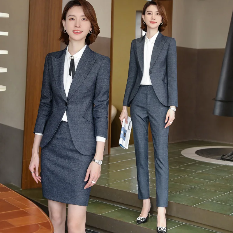 High-Grade Professional Suit Female Spring and Autumn Temperament Goddess Fan Manager Work White Collar Interview Suit Formal We