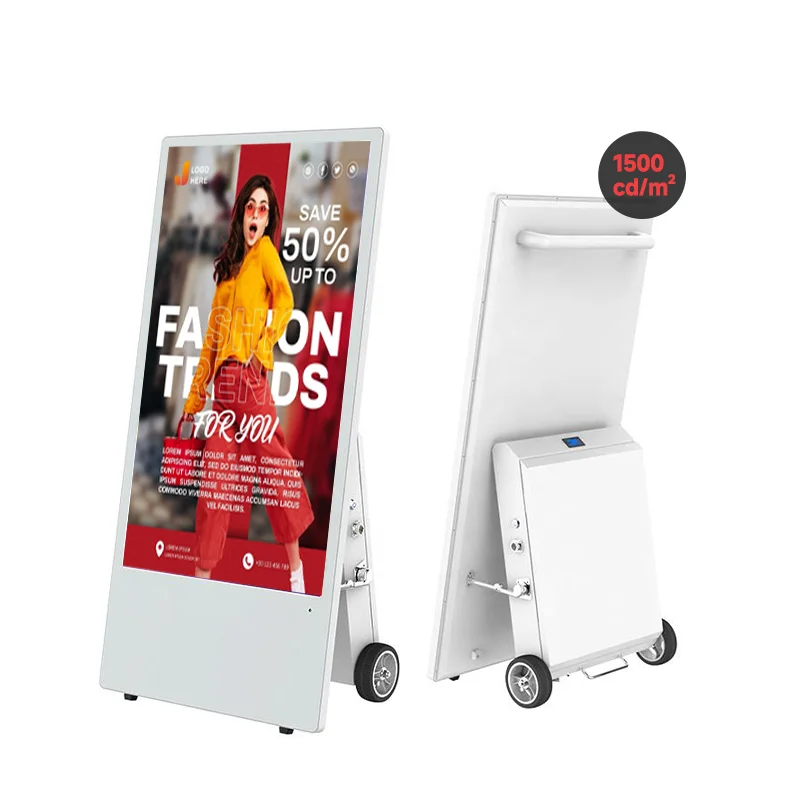 

Battery Powered Outdoor Lcd Display Digital Poster Digital Signage Poster Outdoor Kiosk Portable Changeable Digital Poster