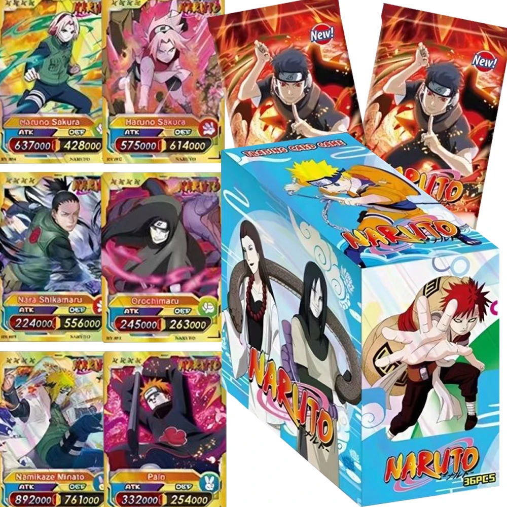 

Wholesale Naruto Collection Cards Japanese Anime Hatake Kakashi Namikaze Minato Battle Trading Cards Children Christmas Gifts
