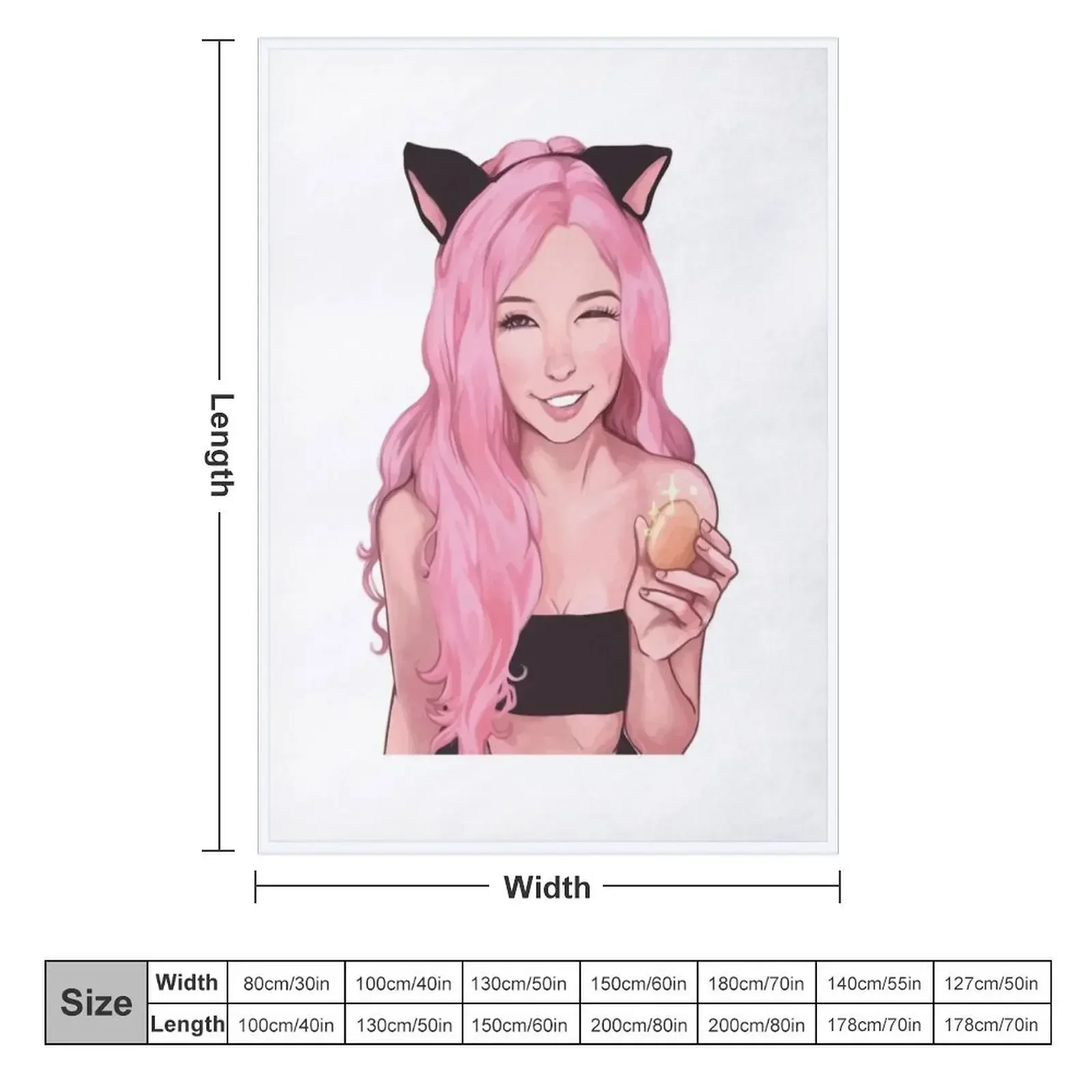 Beautiful Belle Delphine Throw Blanket Loose for babies Sofa Winter beds Cute Blankets