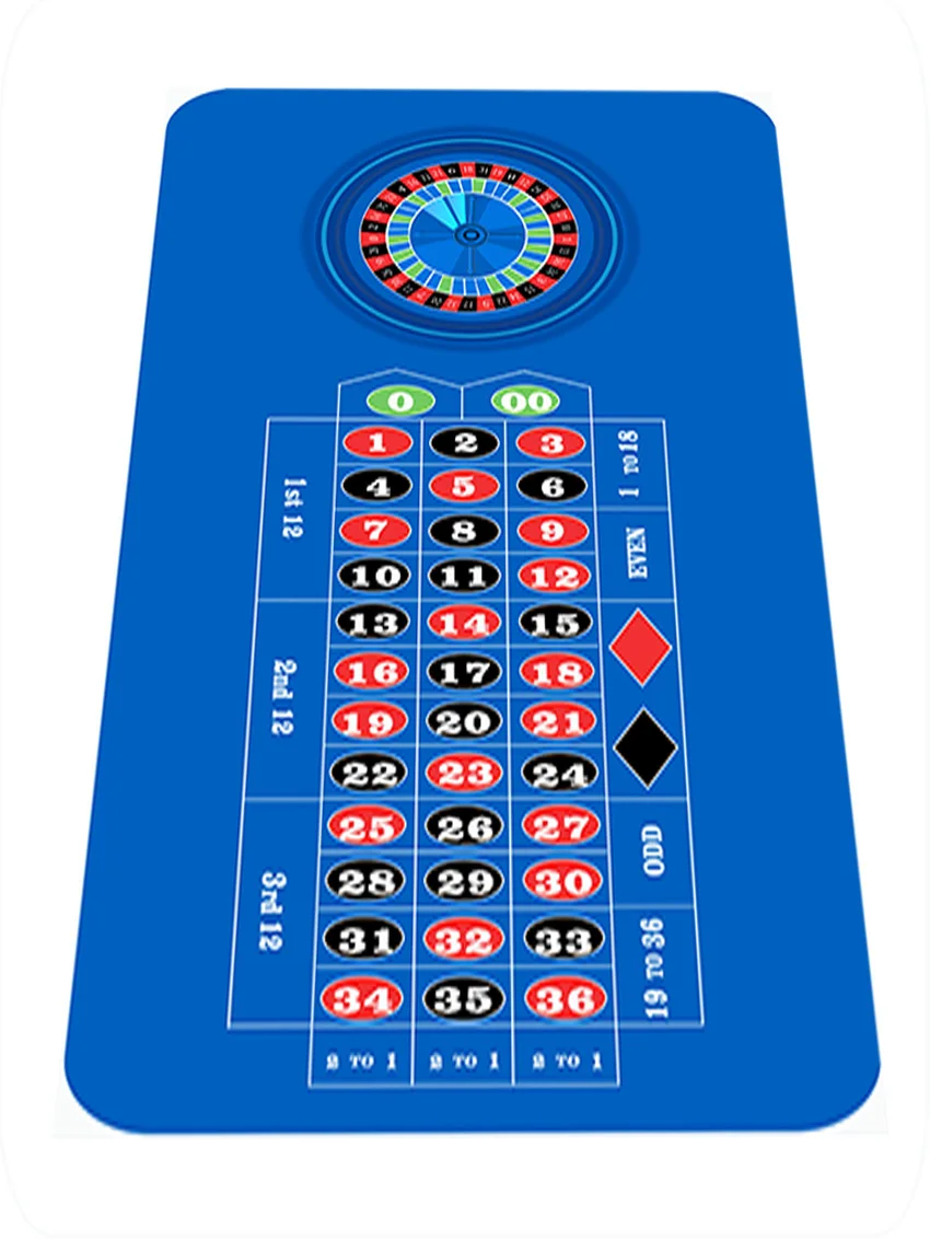 90cm x 180cm x0. 2cm Roulette Table Top Casino Mat Board Cloth