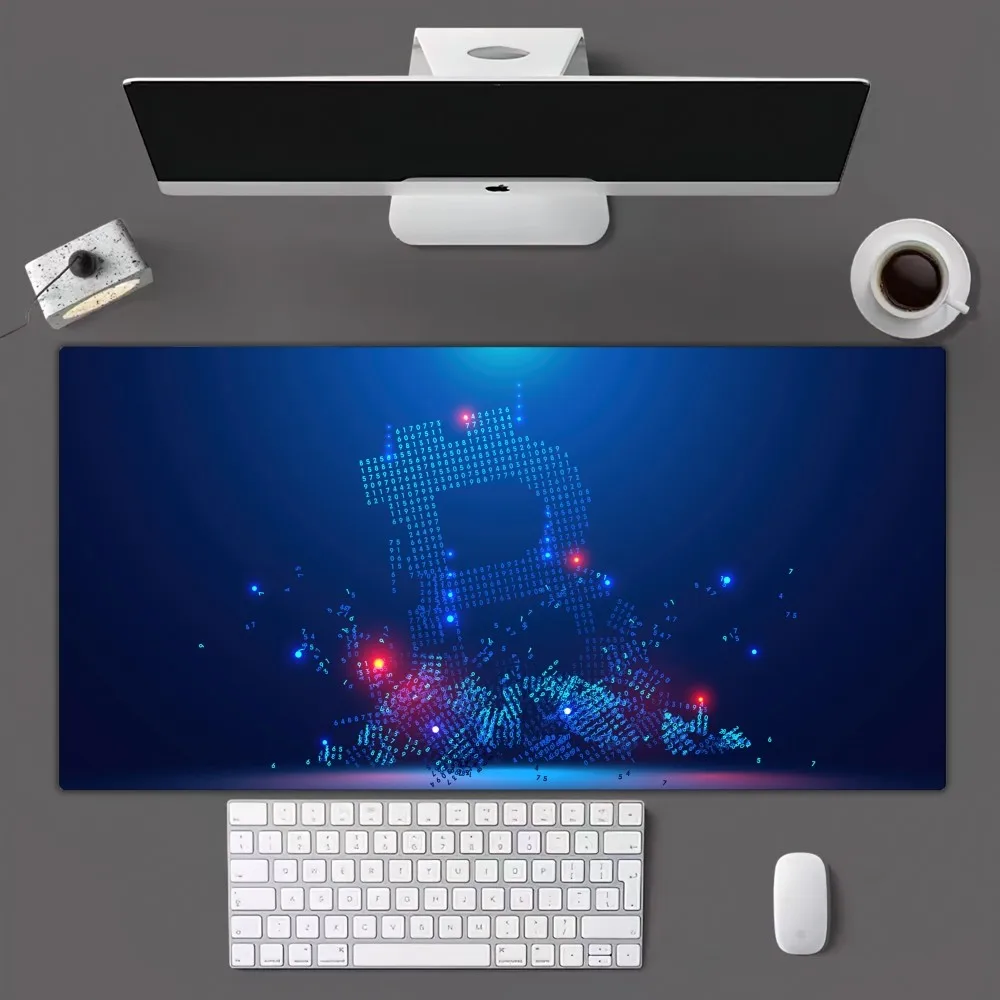 Bitcoin Dots BTC Mousepad Mousepad Gamer Mouse Pad Size For Office Long Table Mat