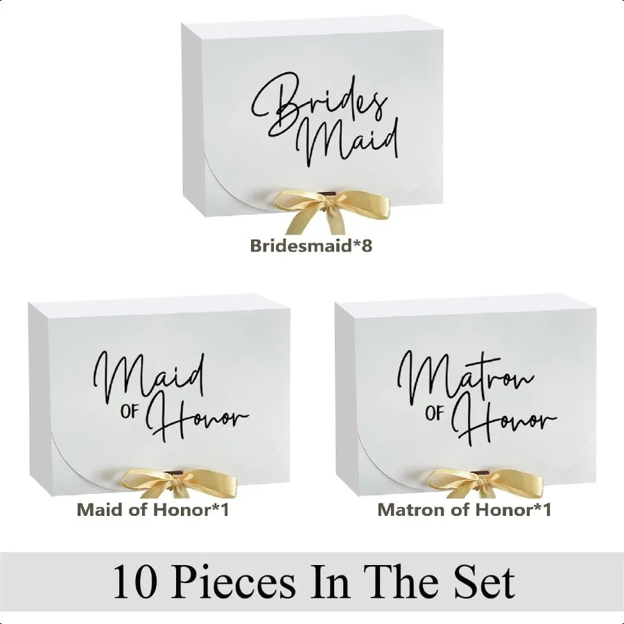 Confezione da 10 scatole regalo per damigella d'onore Scatole per proposte di damigella d'onoreWill You Be My Scatola per damigella d'onore Scatola per proposta di damigella d'onore Matron of Honor