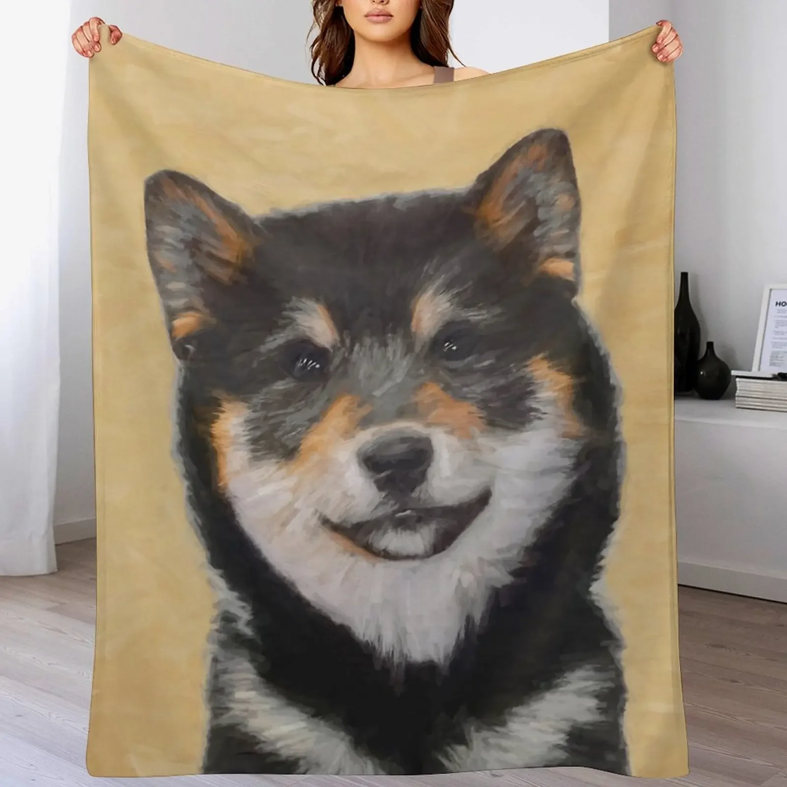 

Shiba Inu (Black and Tan) Throw Blanket Moving Baby warm for winter Decorative Beds Blankets