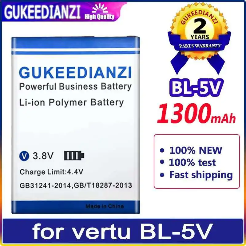 

BL-5V BL-5CV BL-4CV Reliable Power Mobile Phone Battery For Vertu 1300Mah