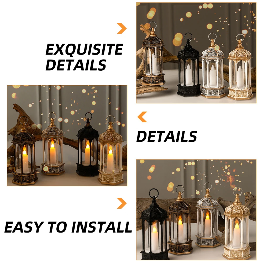 الرجعية توهج الرياح فانوس ديكور إلكتروني لعيد الميلاد مهرجان المنزل حزب زخرفة خمر نمط المحمولة شنقا الخفيفة