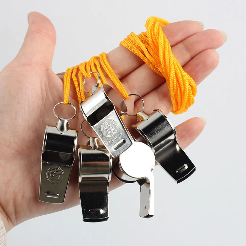 

12Pcs Whistle Metal Pendant Solid Rustproof Portable Loud Whistle for Travel Football Basketball Referee Outdoor Adventure