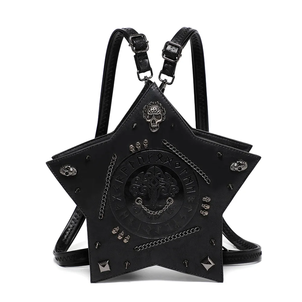 New Bag Women, Goth Niche Women's Backpack, Heavy Industry Skull Head Single Shoulder Oblique Span Bag Ladies Hand Bags