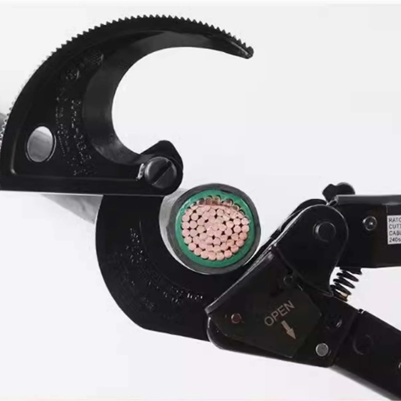 Ratchet Gear Type Wire Cutting Pliers, Insulation Cable Clamping Pliers