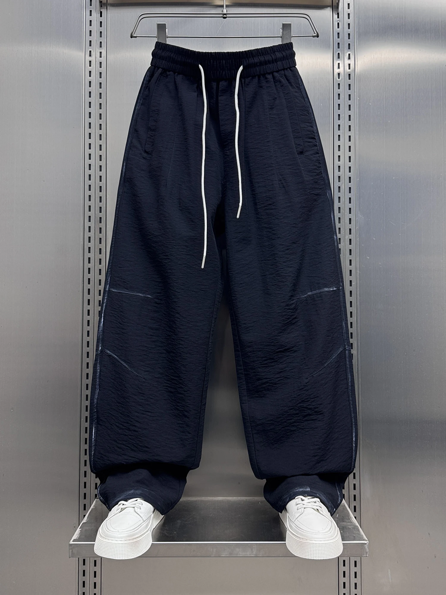 2025 Summer New Cotton and Linen Drape Straight Casual Pants Men's Fashion Trend Ins Handsome Youth Versatile Trousers