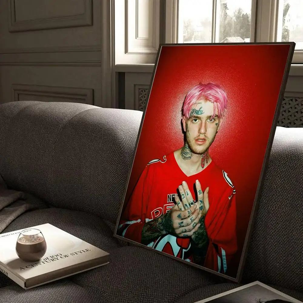 Rapper L-Lil peep Grunge Style Poster Modern Home Living Bedroom Bar Hallway Waterproof Wall Art Aesthetic Decor