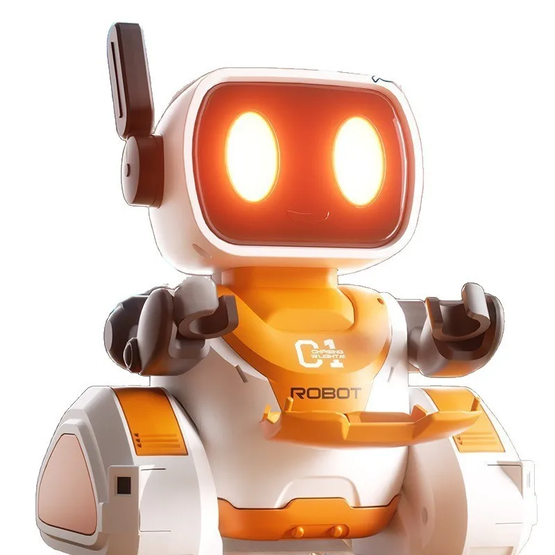Smart RC Robot Light Chasing Toy | Intelligent Light Sensing Robot with Sound Effects, Interactive Remote Control Robot Gift