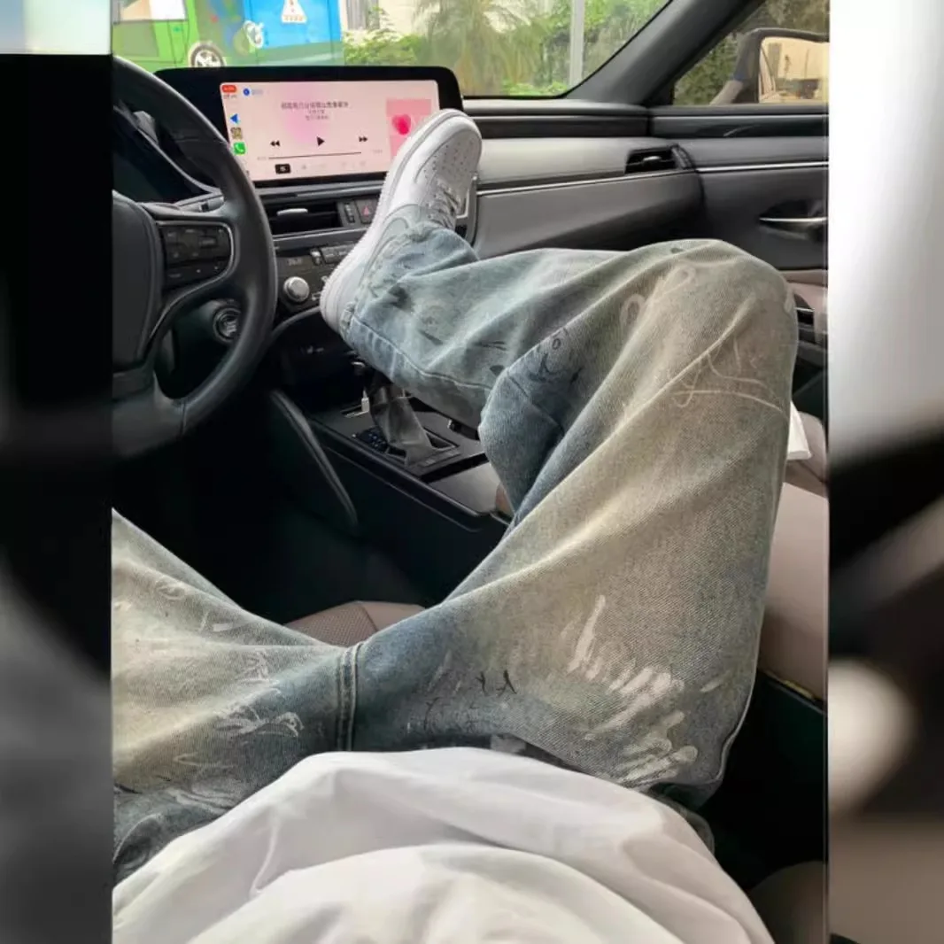 

American High Street Jeans Men's Summer New Niche Teen Trendy Brand Retro Pants