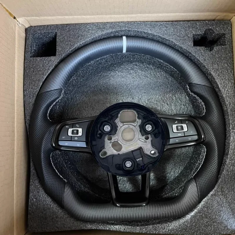 Car Steering Wheel Carbon Fiber Leather MQB Magotan MK6 MK7 Lingdu Shangku CC Interior Accessories For Volkswagen Passat
