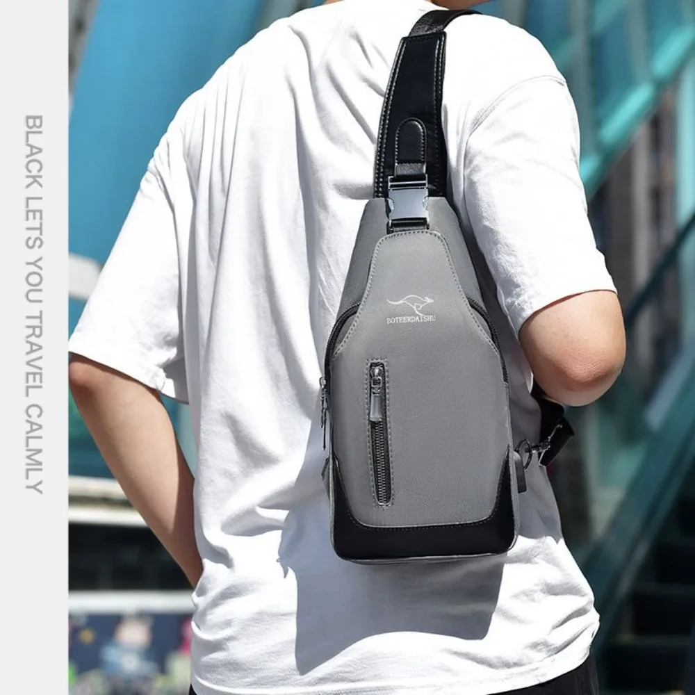 Men \'s Bag Casual Fashion USB Charging Cross-Border Trendy Shoulder Bag Outdoor Trendy Chest Bag Small Satchel Handbag