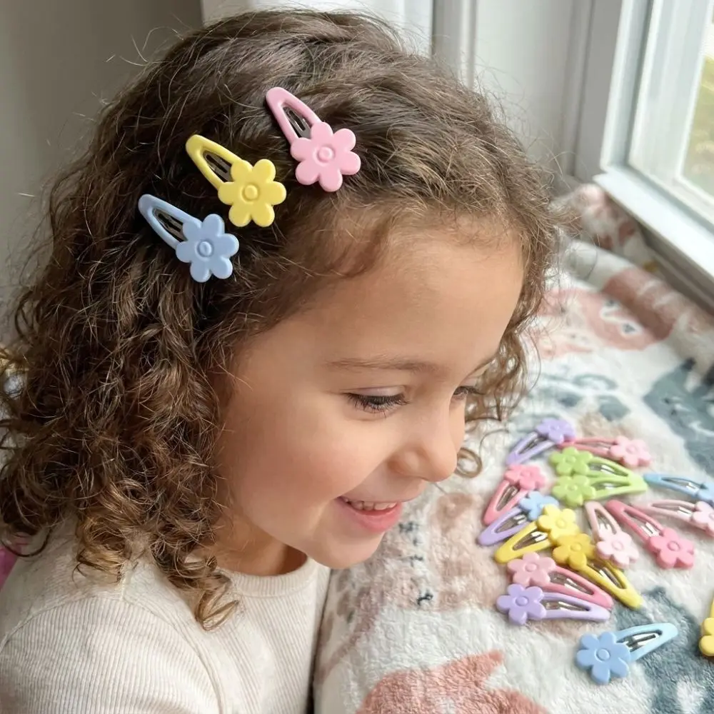 8/16 pcs/set Sweet Plastic Bangs Hairpin Light Pink Flower Multicolor Bownot Hair Clips Candy Color Cute Hair Barrettes