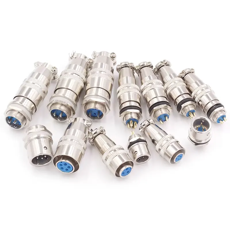 XS8 XS9 XS10 XS12 Aviation Connector Circular Quick Connector 2P 3P 4P 5P 6P Gold Plated Contact Male and Female Plug Socket