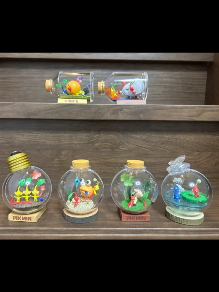 Re-Ment Pikmin Terrarium Collection Blind Box - Mini figure anime Caramelle Giocattoli in stock Regali per bambini Action figure da collezione