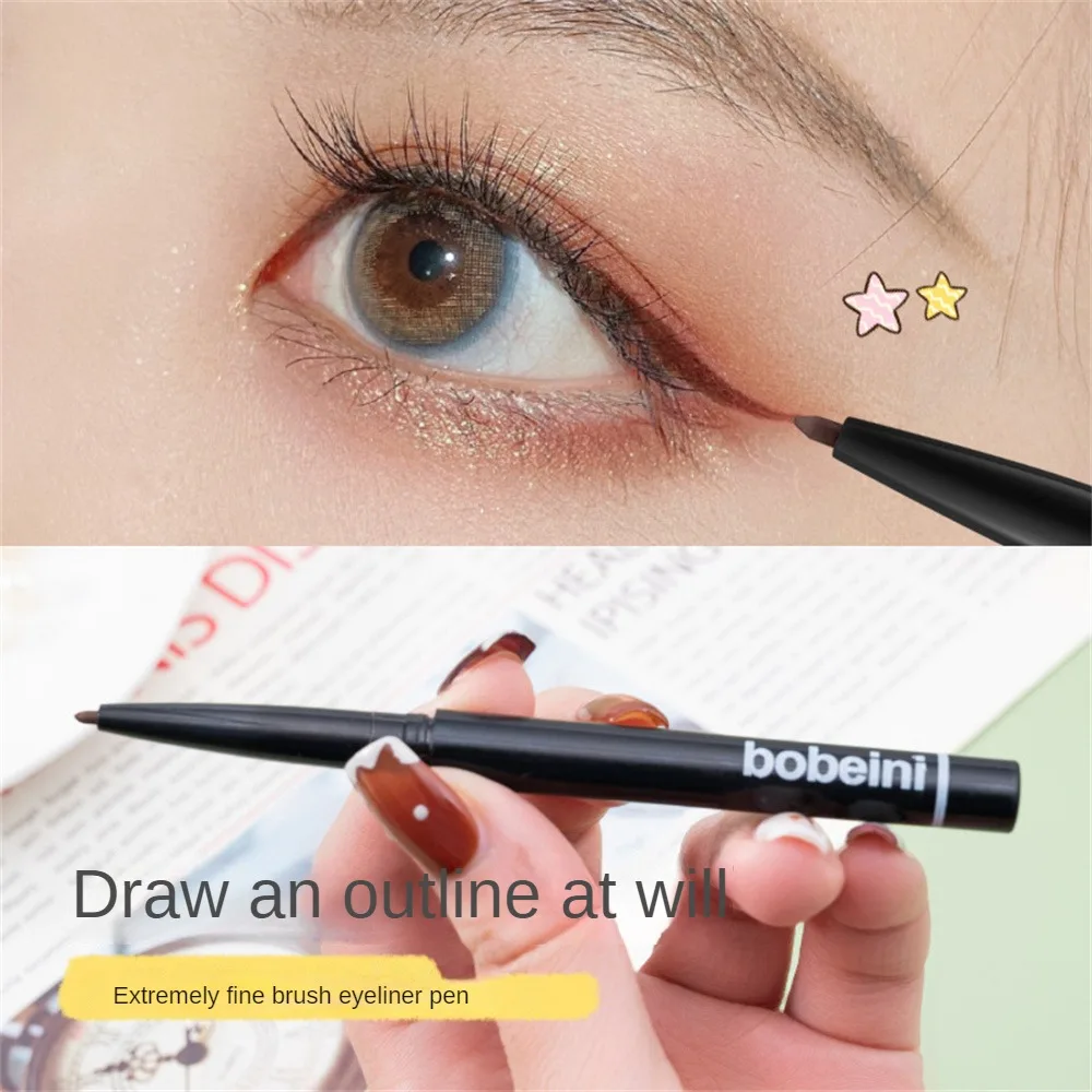 Stylo Eyeliner Gel pour les Yeux, Stylo Eyeliner Noir Non Florissant, Cosmétiques, Eyeliner Liquide Longue Durée, Crayon Eyeliner Marron, Maquillage des Yeux, 1Pc