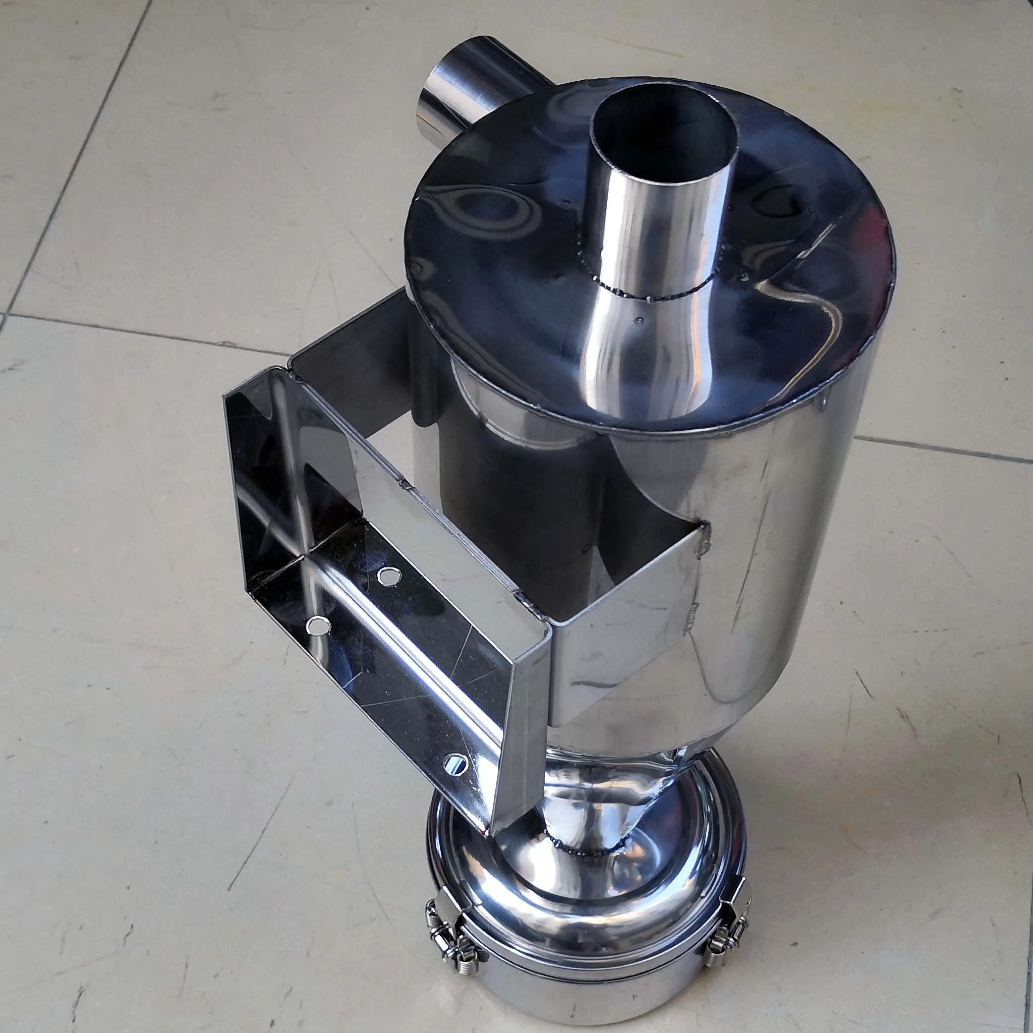 Suction Machine Charging Machine Cyclone Dust Collector Recycler Stainless Steel Air Dust Exhaust Air Inlet Air Filter