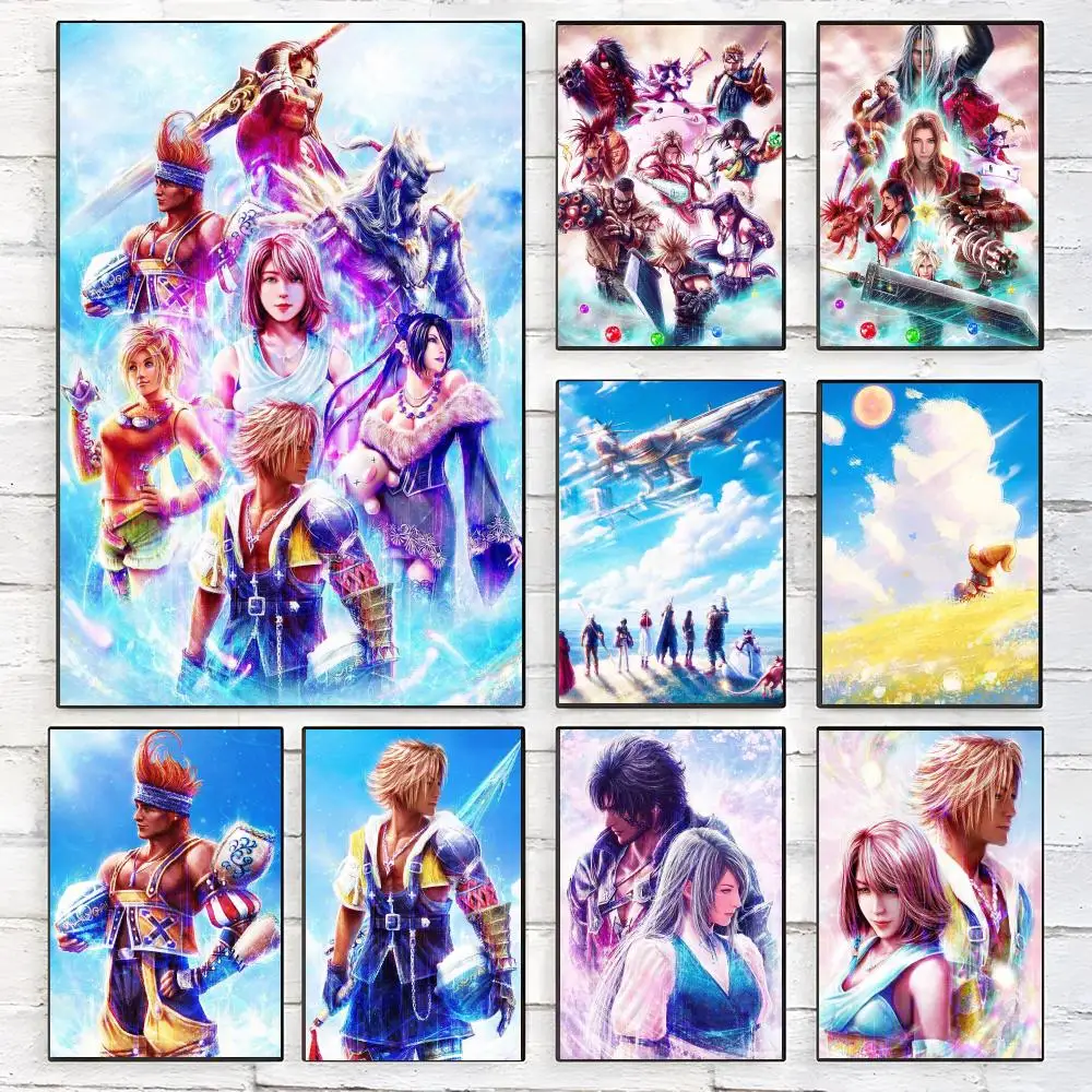 Cool F-Final F-Fantasy Anmie Poster Minimalist Modern Wall Art — Perfect for High-End Bedrooms and Home Decor