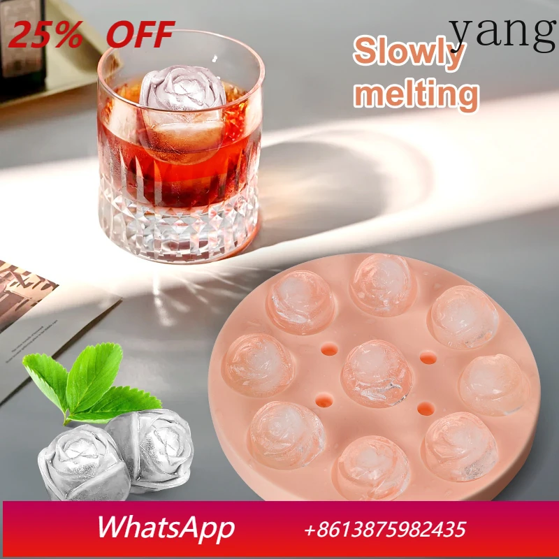 

Yjq 2pcs rose ice grid silicone mold food grade ice mold