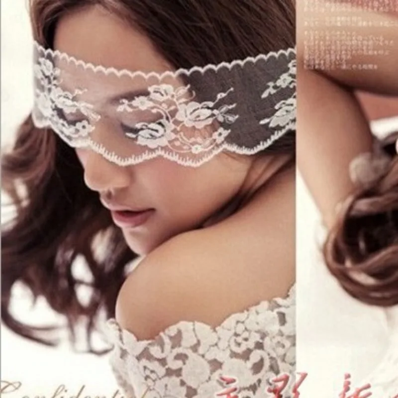 女性のためのセクシーなレースのアイマスク,黒と白,透明なランジェリー,コスプレ衣装,エロティックなアクセサリー,バンデージストラップ,アイカバー
