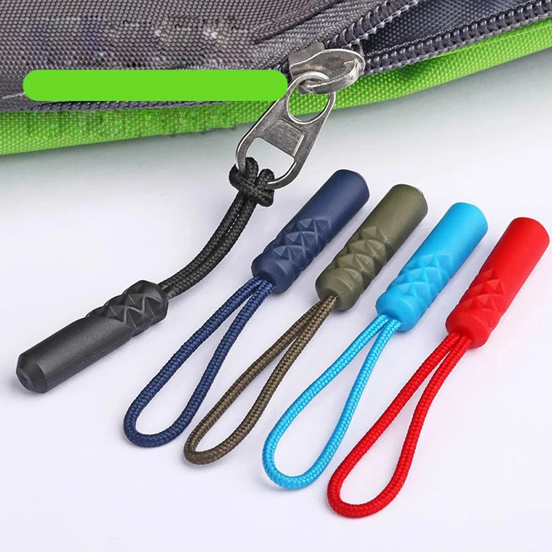 Zipper Pull Puller End Fit Rope Tag Replacement Clip Broken Buckle Fixer Zip Cord Tab Travel Bag Suitcase Tent Backpack-10/20pcs