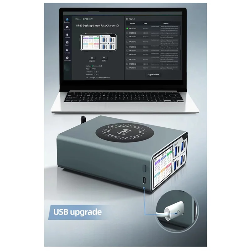 

DP20 Smart Fast Charge USB Multi-Port Wireless Charging Mobile Phone Notebook PD3.0 Protocol QC4.0 Charging